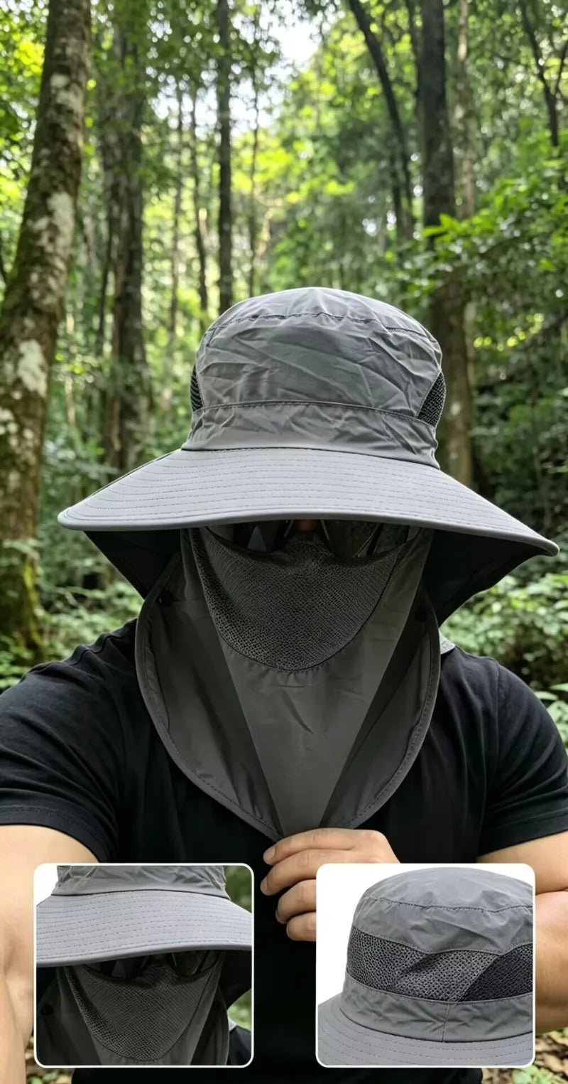 UPF50+  Sombrero para sol Neck Cover Outdoor Fishing Hiking UV Protection