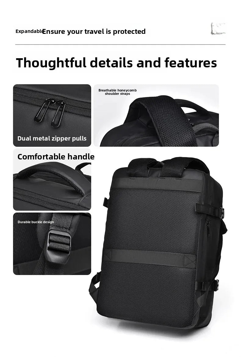 Mochila multifuncional compresión al vacío unisex | Equipaje de mano con compartimento portátil