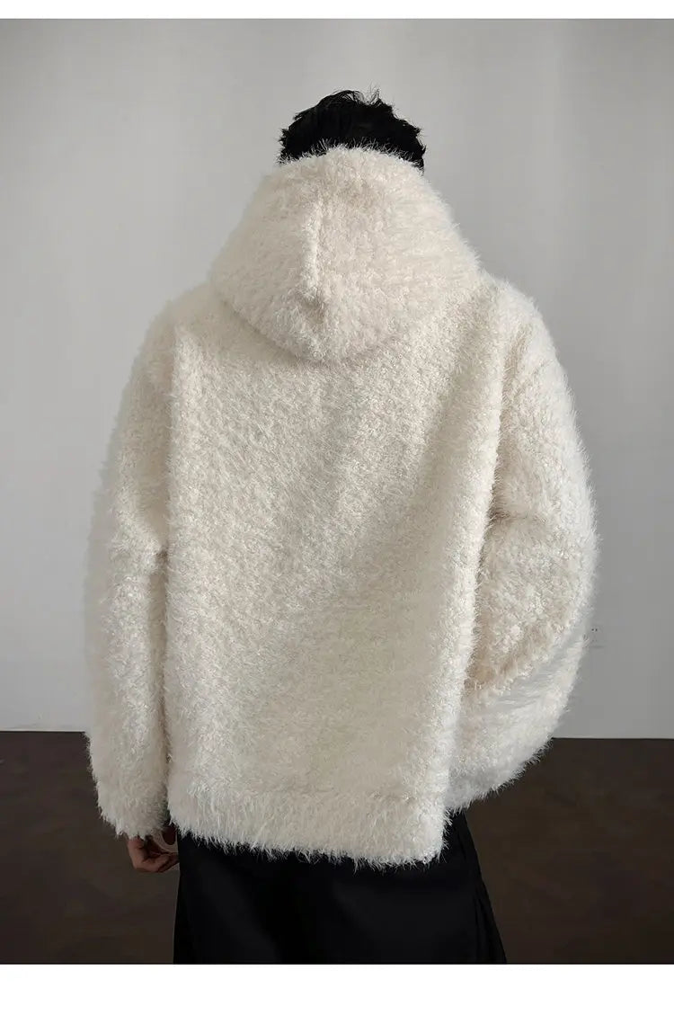 Hoodie de punto con medio cierre – Estilo urbano hombre
