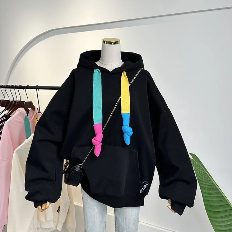 Hoodie oversize de colores – Pullover mujer