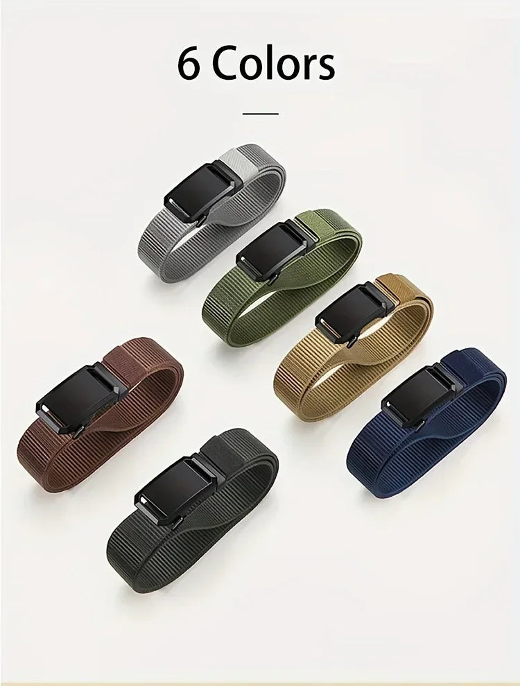 Cinturón con hebilla automática para hombre | Estilo táctico y casual para trabajo y outdoor