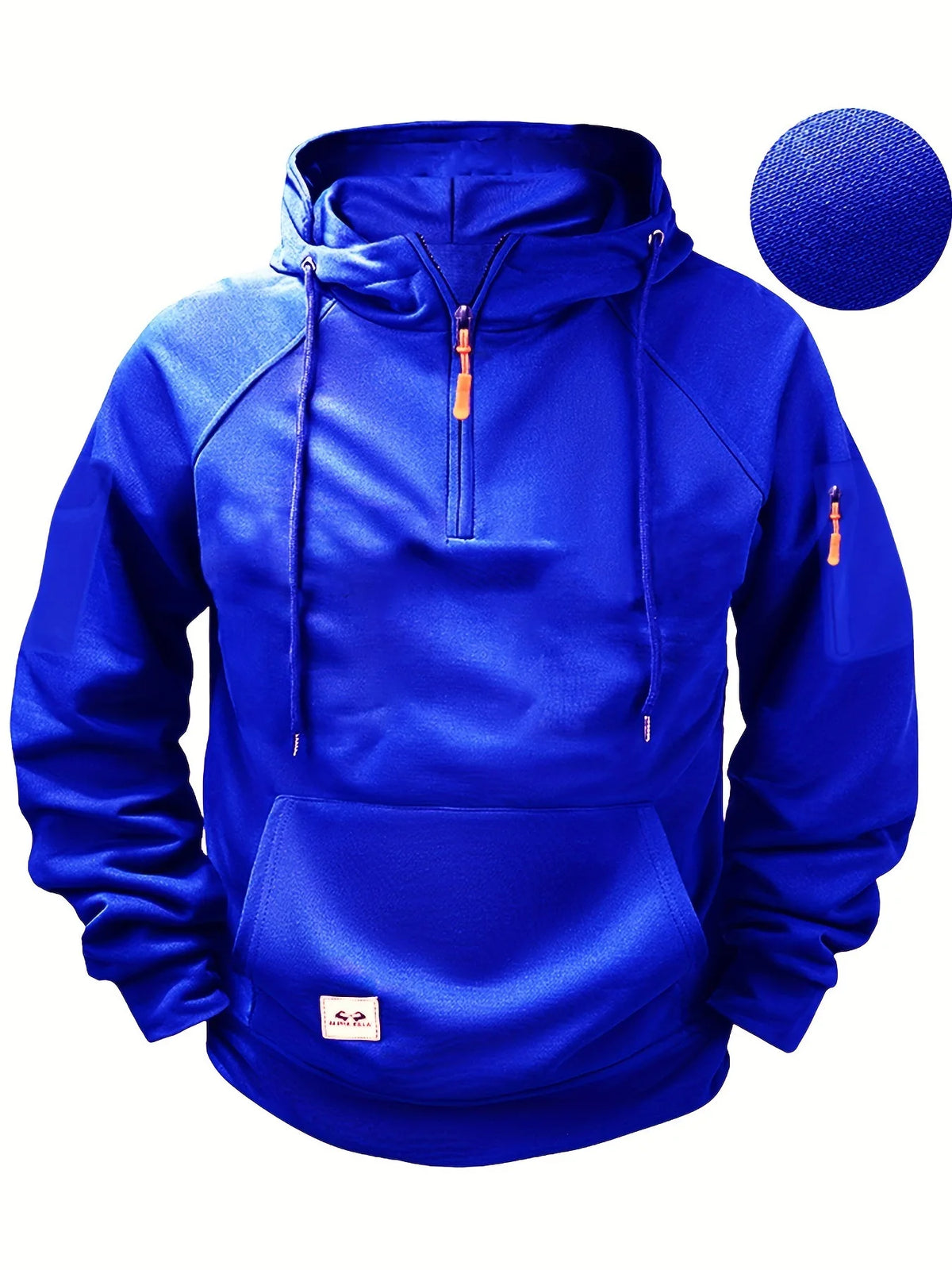 Hoodie con cierre y multibolsillos – Running hombre