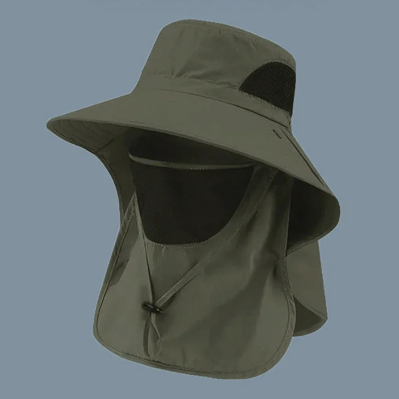 Sombrero tipo pescador UPF con visera y solapa para el cuello | Unisex para outdoor