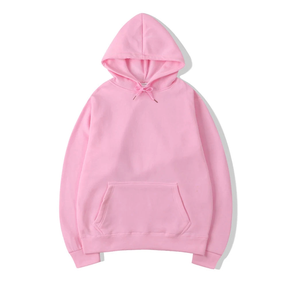 Hoodie oversize color sólido – Hombre y mujer