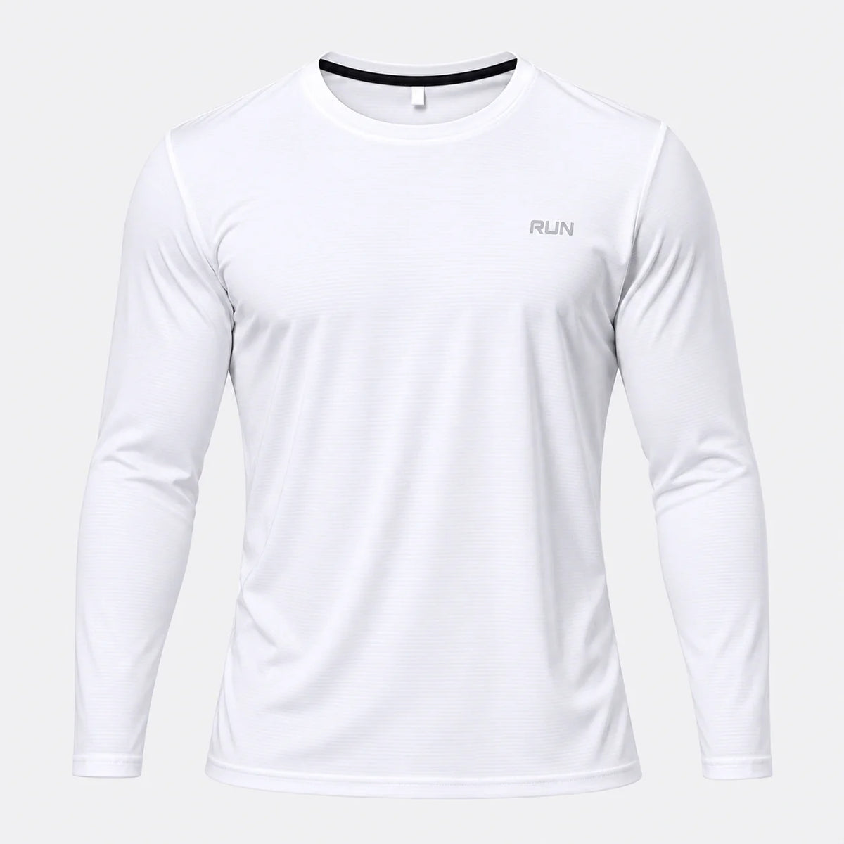 Camiseta de manga larga para hombre con protección solar UPF 50+; ideal para natación, pesca, senderismo y correr; tejido de secado rápido y ligero.