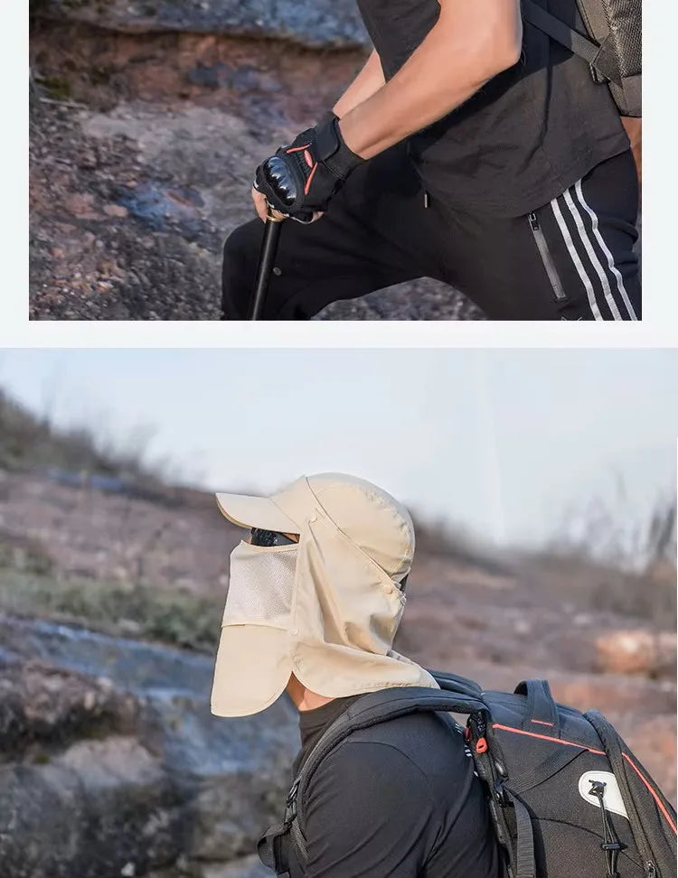 UPF 50+ Gorra de proteccion solar para pesca, outdoor, hiking.