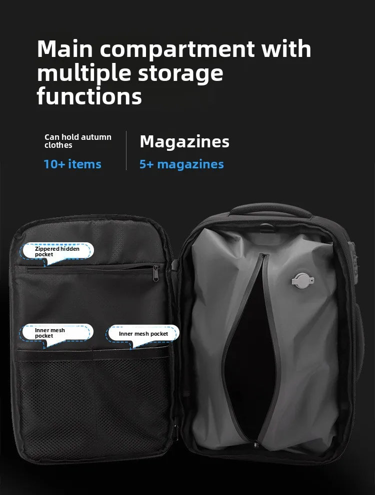 Mochila multifuncional compresión al vacío unisex | Equipaje de mano con compartimento portátil