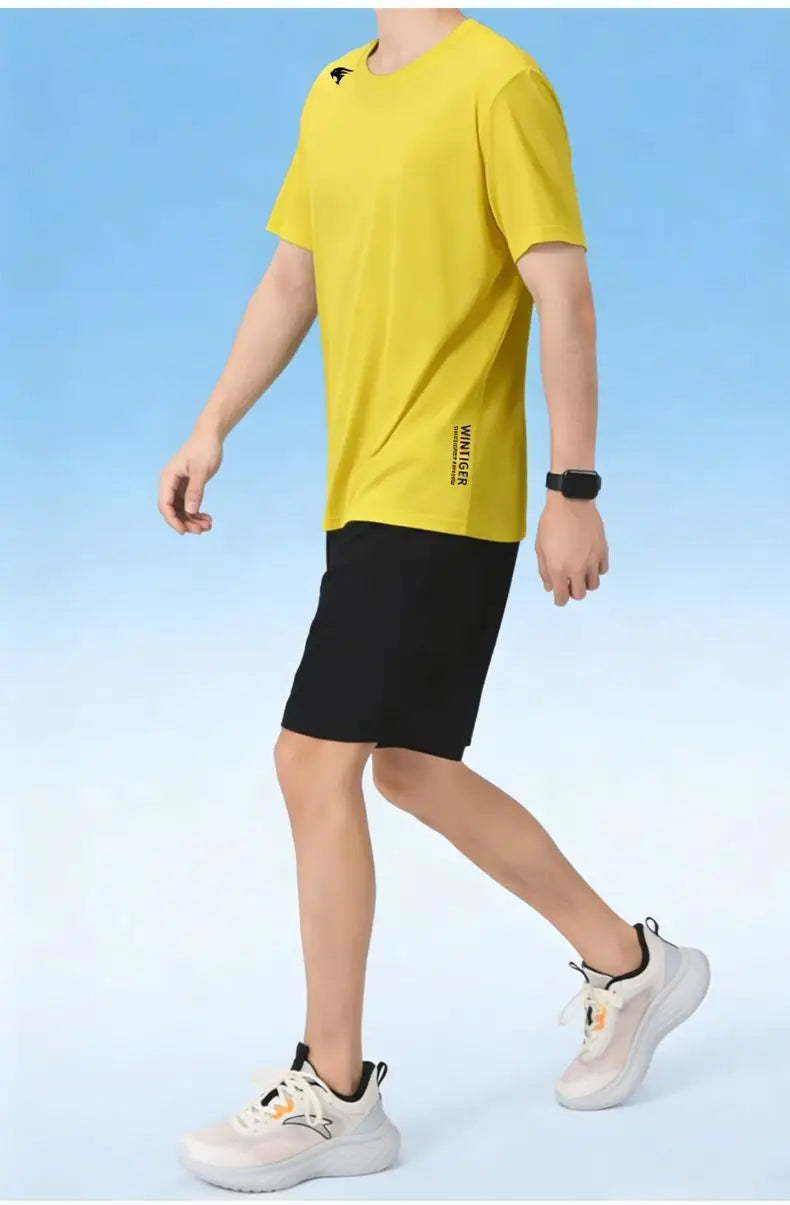 Camiseta running efecto seda fría – Mesh transpirable con protección UV