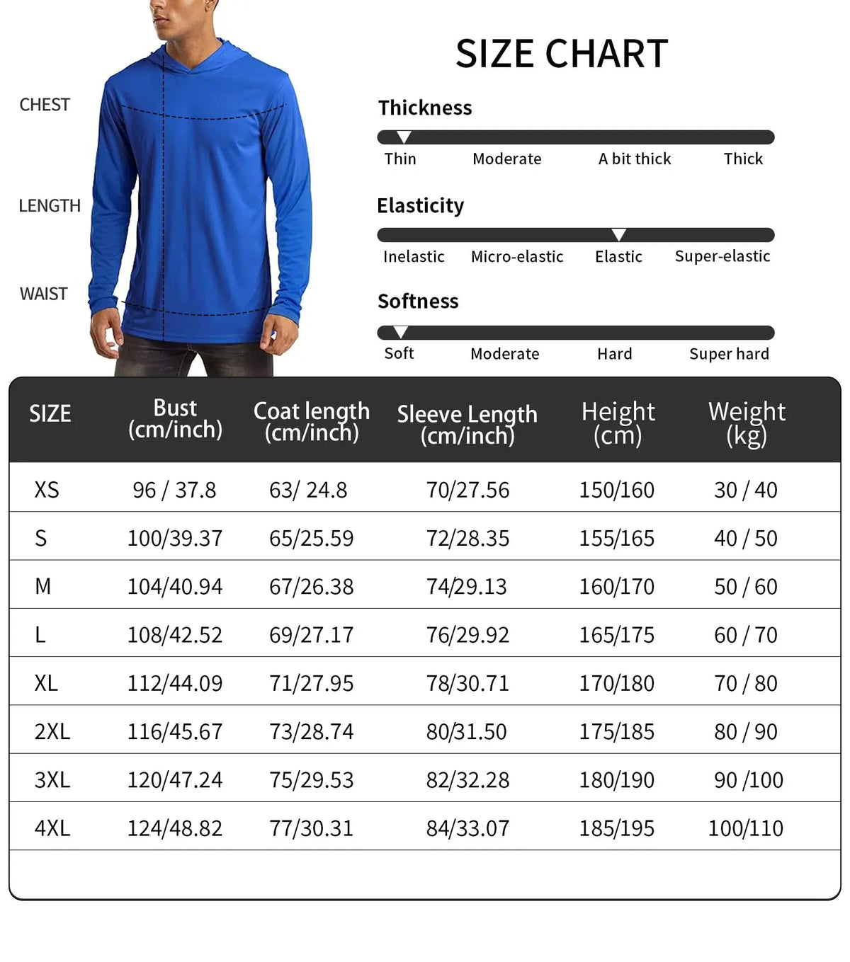 Camiseta de pesca con capucha UPF 50+ – Transpirable y de secado rápido