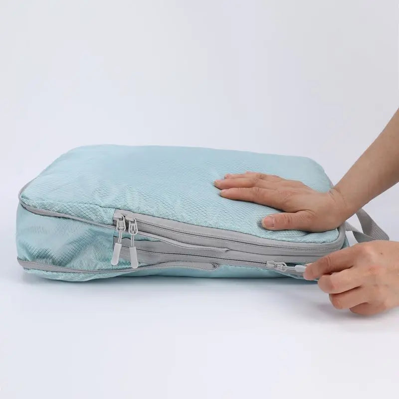 Set 4 bolsas organizadoras de viaje comprimibles e impermeables | Verticales para maleta