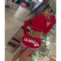 Conjunto crop de dos piezas Y2K – Mujer