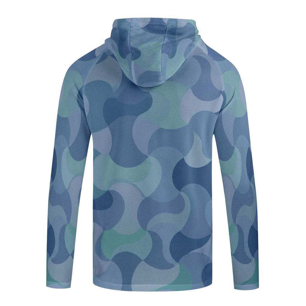 Camiseta de pesca manga larga con capucha y protección UV – Hombre