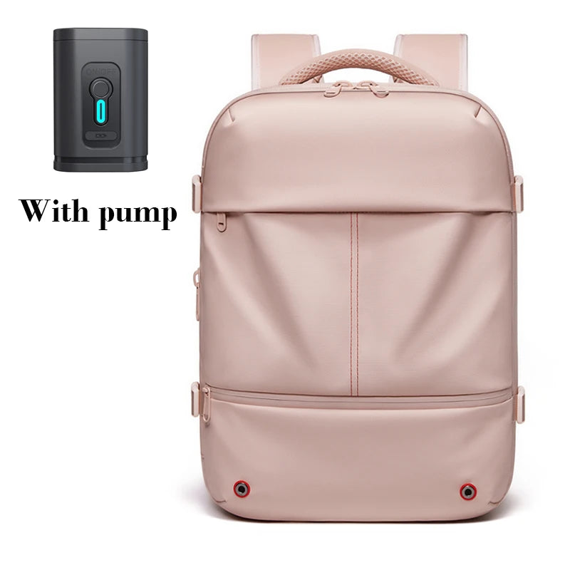 Mochila casual compresión al vacío 40L | Puerto USB, portátil 16” para escuela y viajes