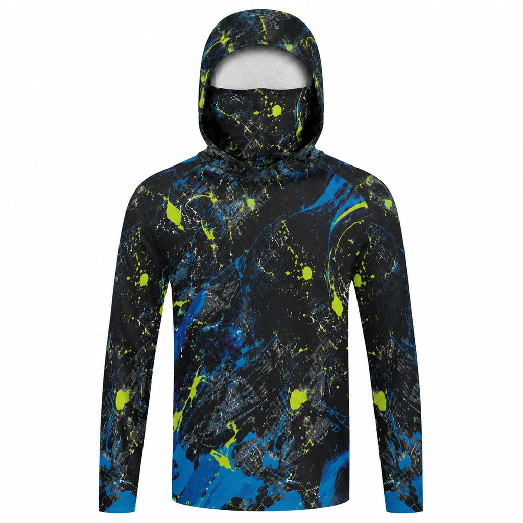 Camiseta de pesca manga larga con capucha y protección UV – Hombre