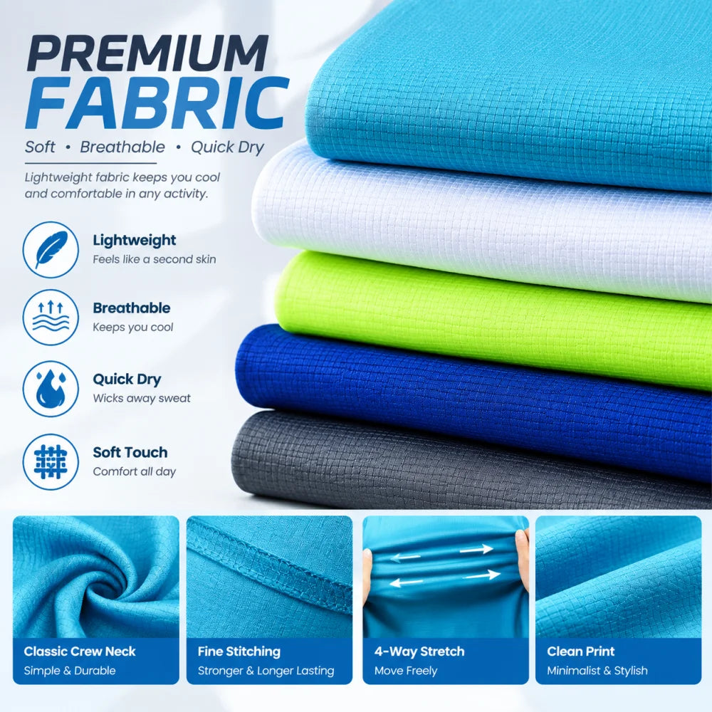 Camiseta de manga larga para hombre con protección UV UPF 50+, ligera, de secado rápido y transpirable; ideal para actividades al aire libre como correr, pescar, hacer senderismo y practicar deporte.