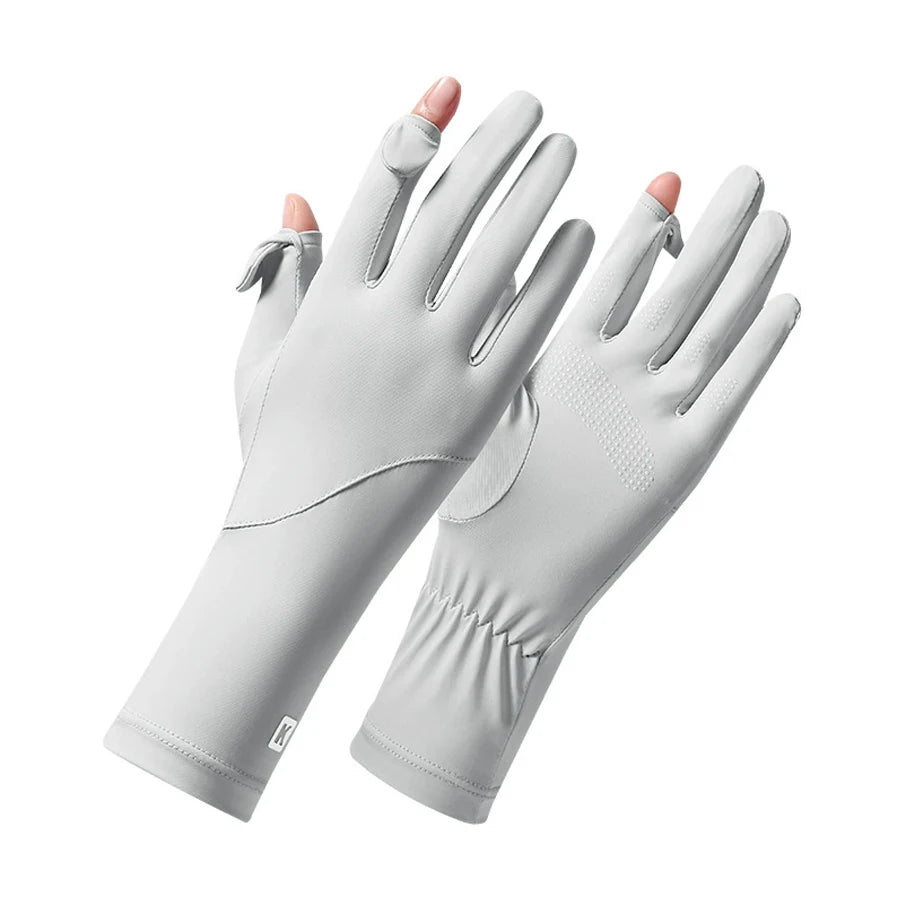 Guantes finos de verano con protección UV y función táctil; antideslizantes, frescos y transpirables; ideales para correr, conducir y actividades al aire libre.
