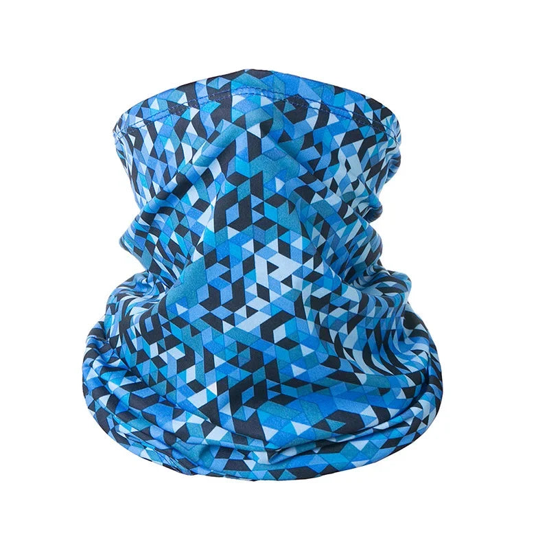 Buff multifuncional tipo turbante para ciclismo y actividades al aire libre: protección para el cuello y la cabeza, tejido de seda fría con protección solar; apto para hombres y mujeres (pesca, senderismo, máscara).