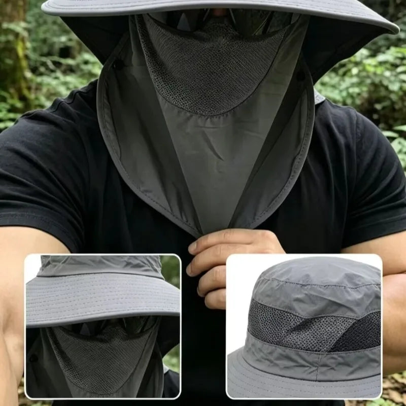 UPF50+  Sombrero para sol Neck Cover Outdoor Fishing Hiking UV Protection