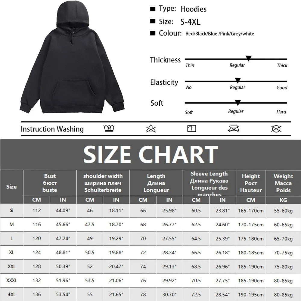 Hoodie oversize color sólido – Hombre y mujer