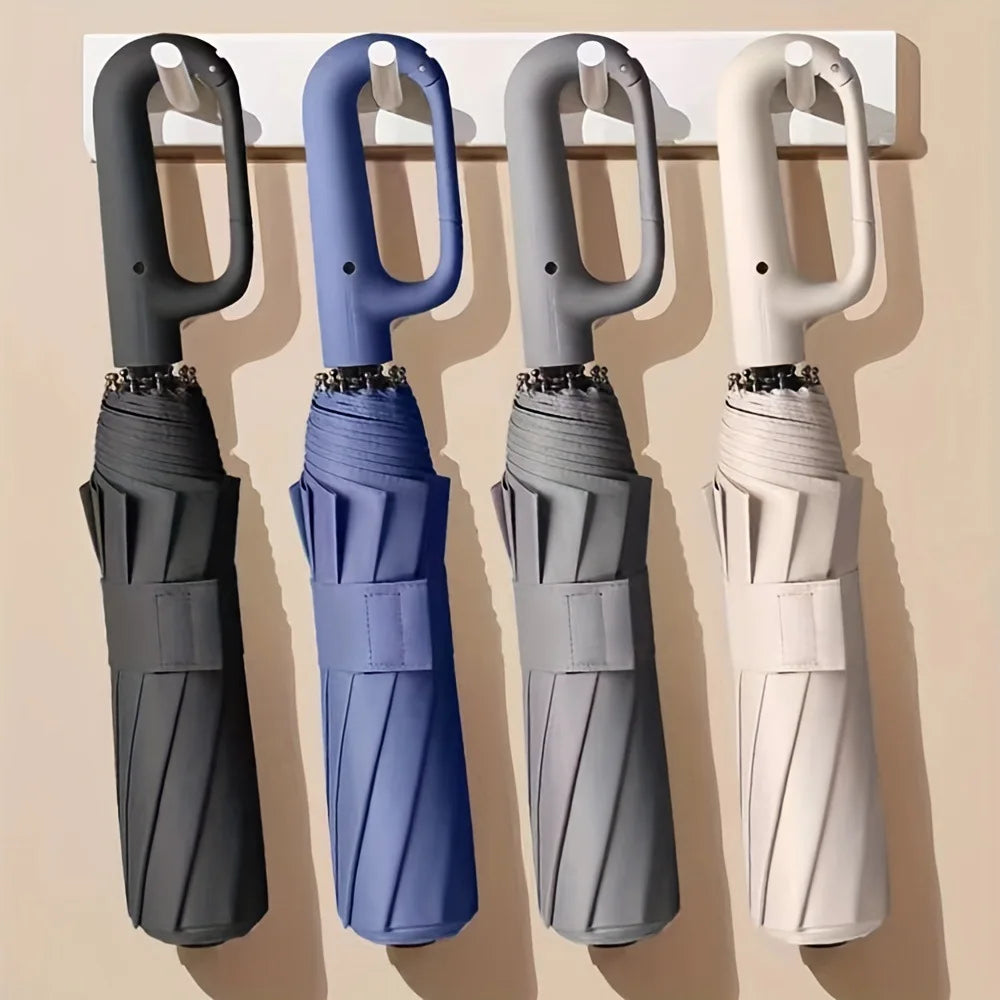 Paraguas plegable automático reforzado | 20 varillas, 105 cm, resistente al viento y al agua