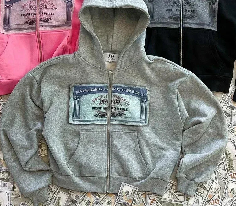 retro autumn hoodies for hombre y mujer printed personalized patterns street style street hooded cardigan long sleeves