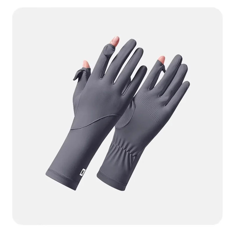 Guantes finos de verano con protección UV y función táctil; antideslizantes, frescos y transpirables; ideales para correr, conducir y actividades al aire libre.