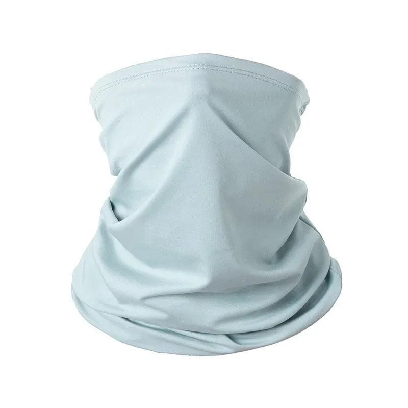 Buff multifuncional tipo turbante para ciclismo y actividades al aire libre: protección para el cuello y la cabeza, tejido de seda fría con protección solar; apto para hombres y mujeres (pesca, senderismo, máscara).