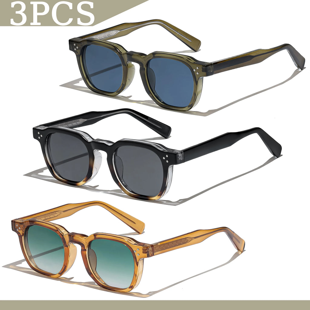 Gafas de sol cuadradas retro UV400 | Estilo punk fashion para hombre y mujer