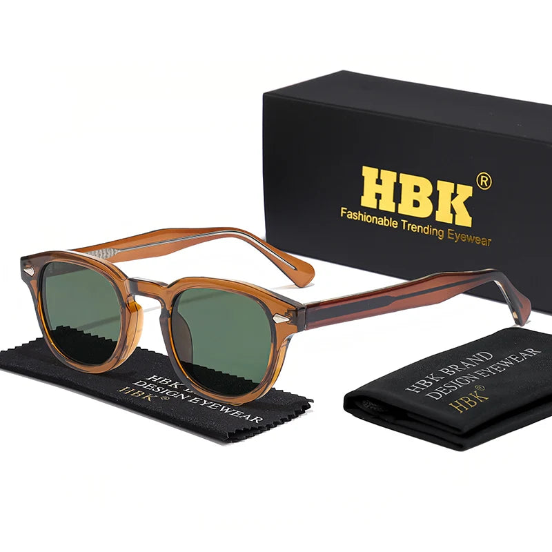 Gafas de sol HBK fashion lentes degradadas | Montura redonda para uso diario y outdoor