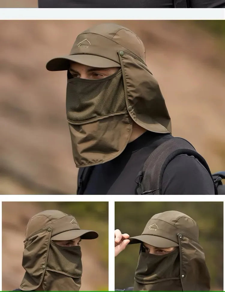 UPF 50+ Gorra de proteccion solar para pesca, outdoor, hiking.