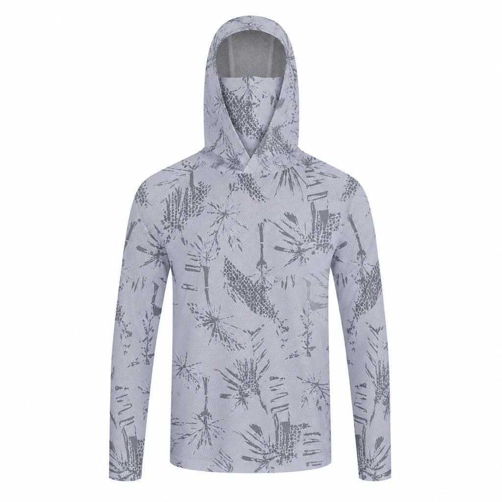 Camiseta de pesca manga larga con capucha y protección UV – Hombre