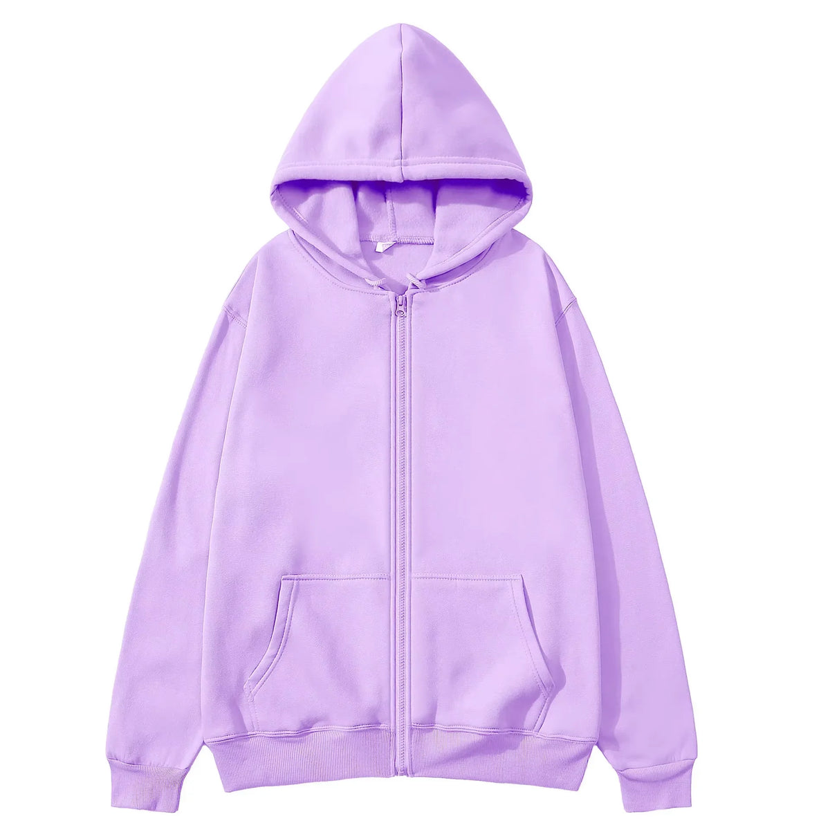 Hoodie oversize con cierre – Estilo coreano mujer