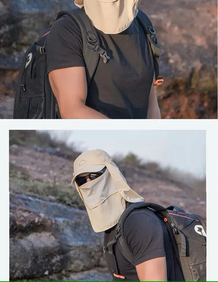 UPF 50+ Gorra de proteccion solar para pesca, outdoor, hiking.