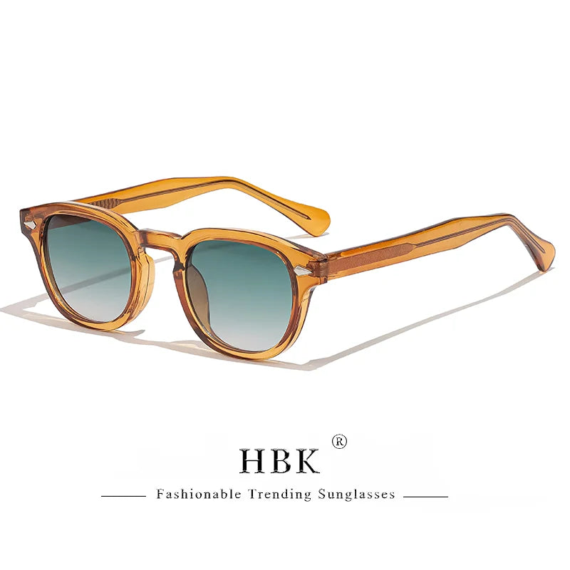Gafas de sol HBK fashion lentes degradadas | Montura redonda para uso diario y outdoor
