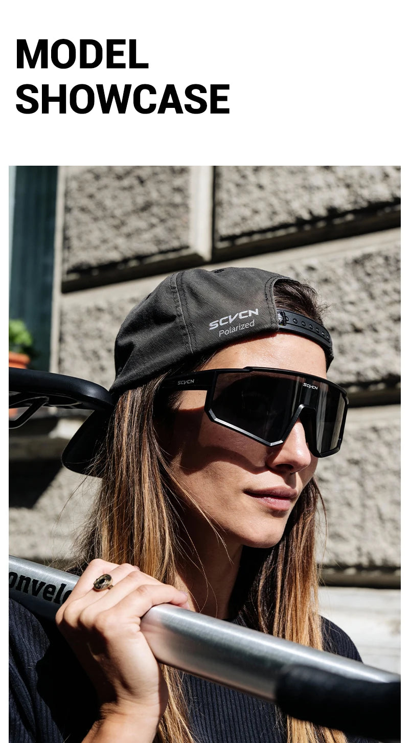 SCVCN Outdoor Cycling Sunglasses Men MTB Road Driving Bike Glasses Sports Hiking Women Bicycle Cycling Glasses UV400 Goggles