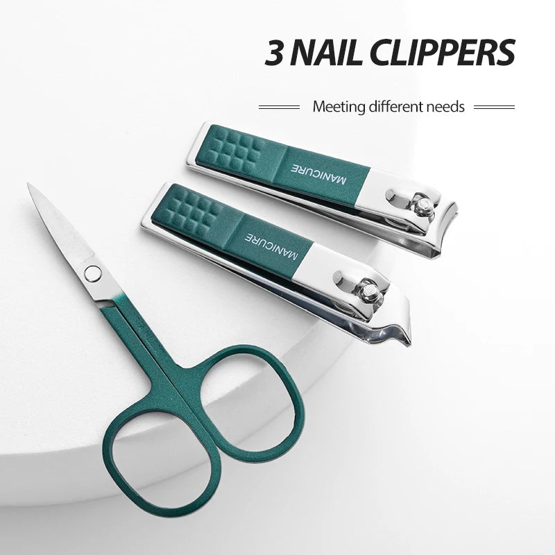 Set de manicura de 6 piezas de alta gama para uso doméstico (incluye tijeras y cortaúñas especiales para hombres y mujeres); herramientas de belleza portátiles.