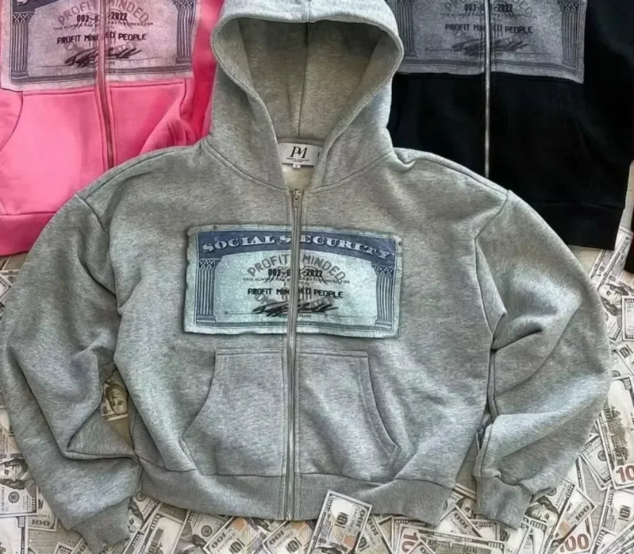 retro autumn hoodies for hombre y mujer printed personalized patterns street style street hooded cardigan long sleeves