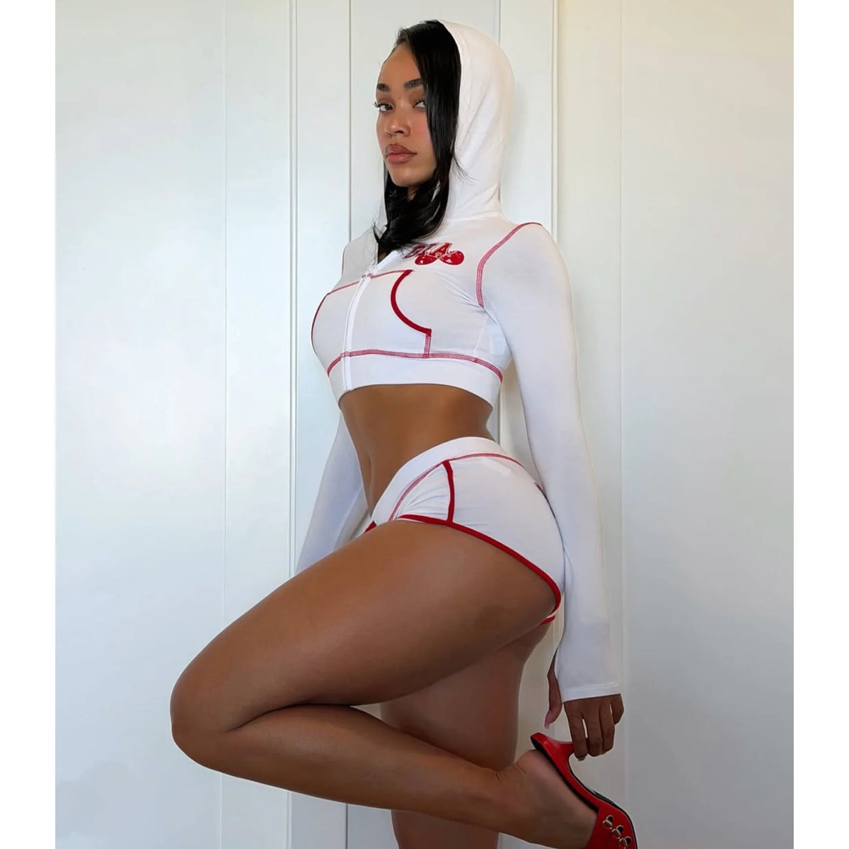 Conjunto crop de dos piezas Y2K – Mujer