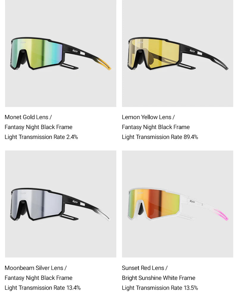 SCVCN Outdoor Cycling Sunglasses Men MTB Road Driving Bike Glasses Sports Hiking Women Bicycle Cycling Glasses UV400 Goggles