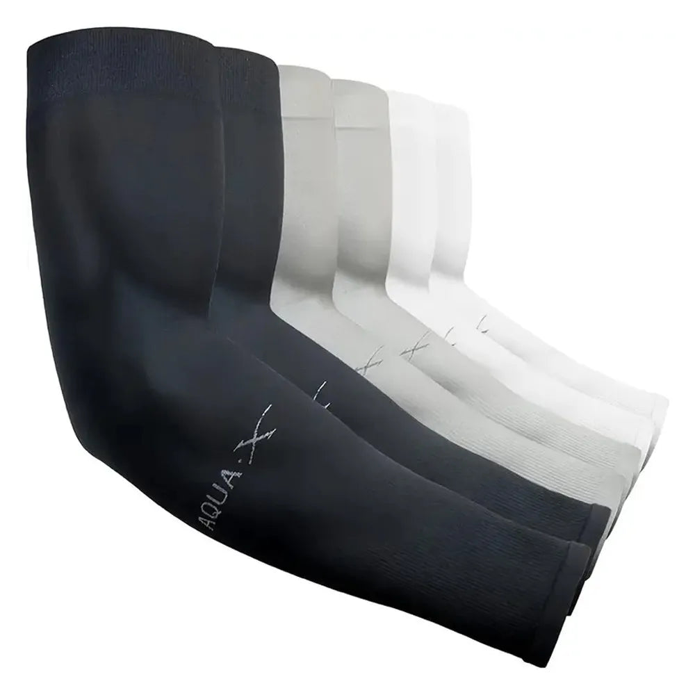 3 pares de mangas de seda helada unisex para protección solar; ideales para actividades al aire libre como ciclismo, conducción y pesca.