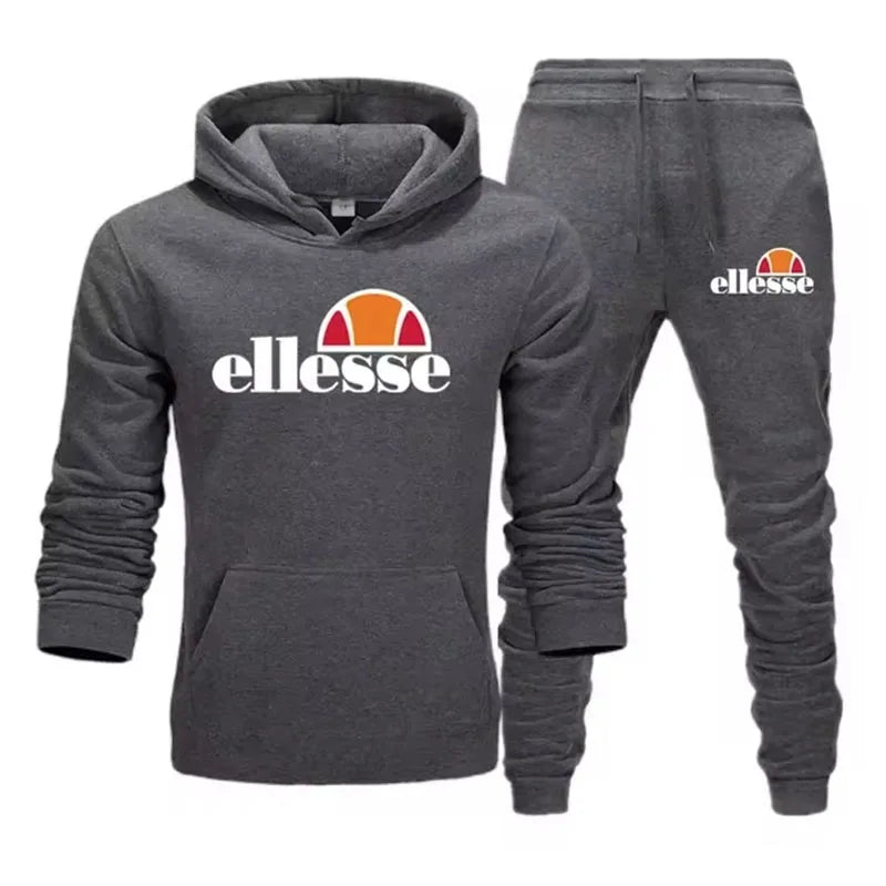 Conjunto deportivo con hoodie estampado – Hombre