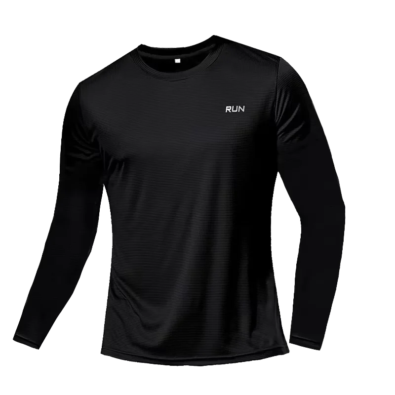 Camiseta de manga larga para hombre con protección UV UPF 50+, ligera, de secado rápido y transpirable; ideal para actividades al aire libre como correr, pescar, hacer senderismo y practicar deporte.