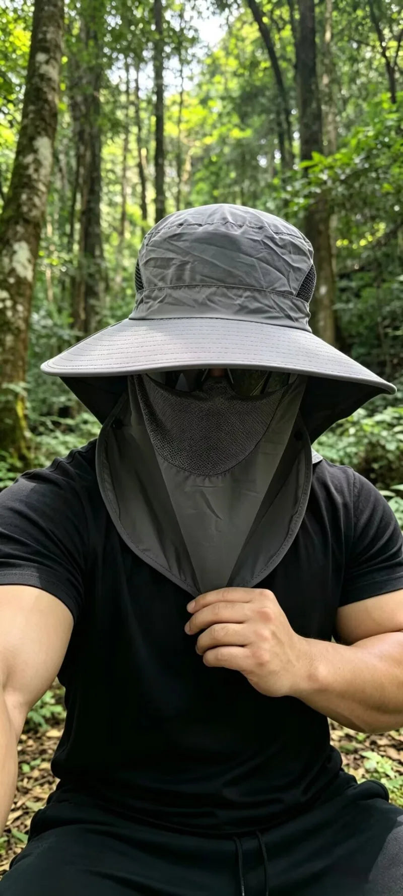 UPF50+  Sombrero para sol Neck Cover Outdoor Fishing Hiking UV Protection