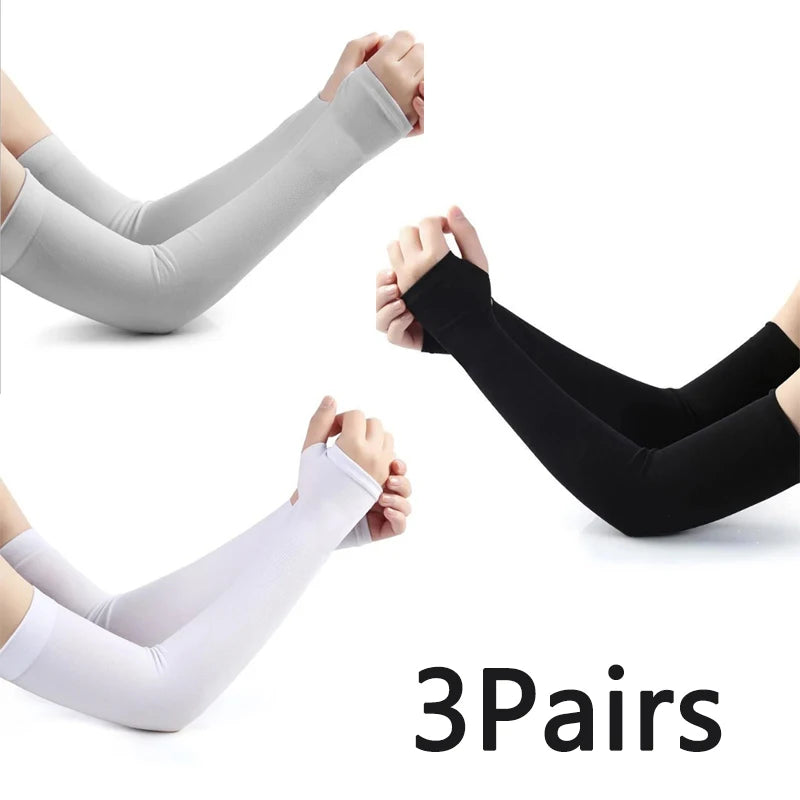 Mangas de protección solar Ice Silk UPF | Antideslizantes para ciclismo y outdoor