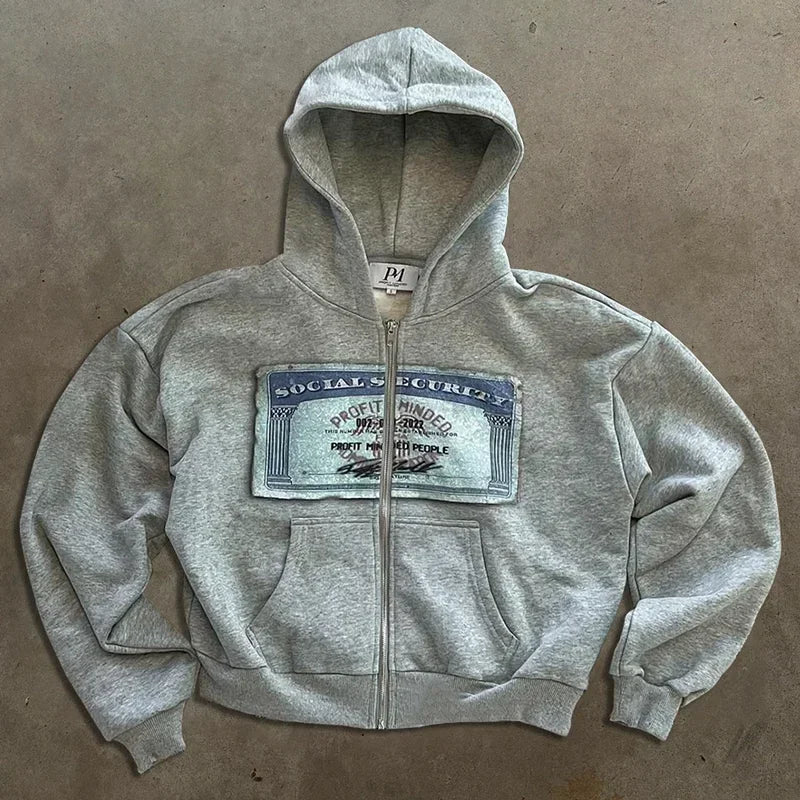 retro autumn hoodies for hombre y mujer printed personalized patterns street style street hooded cardigan long sleeves