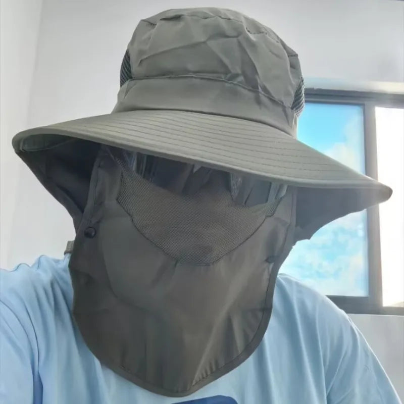 UPF50+  Sombrero para sol Neck Cover Outdoor Fishing Hiking UV Protection