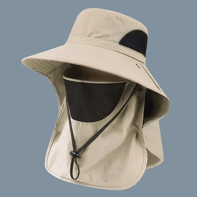 Sombrero tipo pescador UPF con visera y solapa para el cuello | Unisex para outdoor