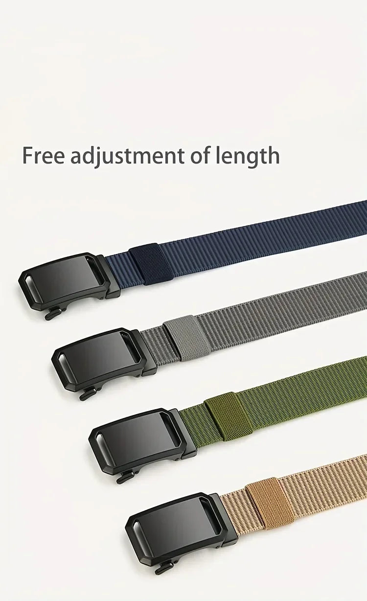 Cinturón con hebilla automática para hombre | Estilo táctico y casual para trabajo y outdoor