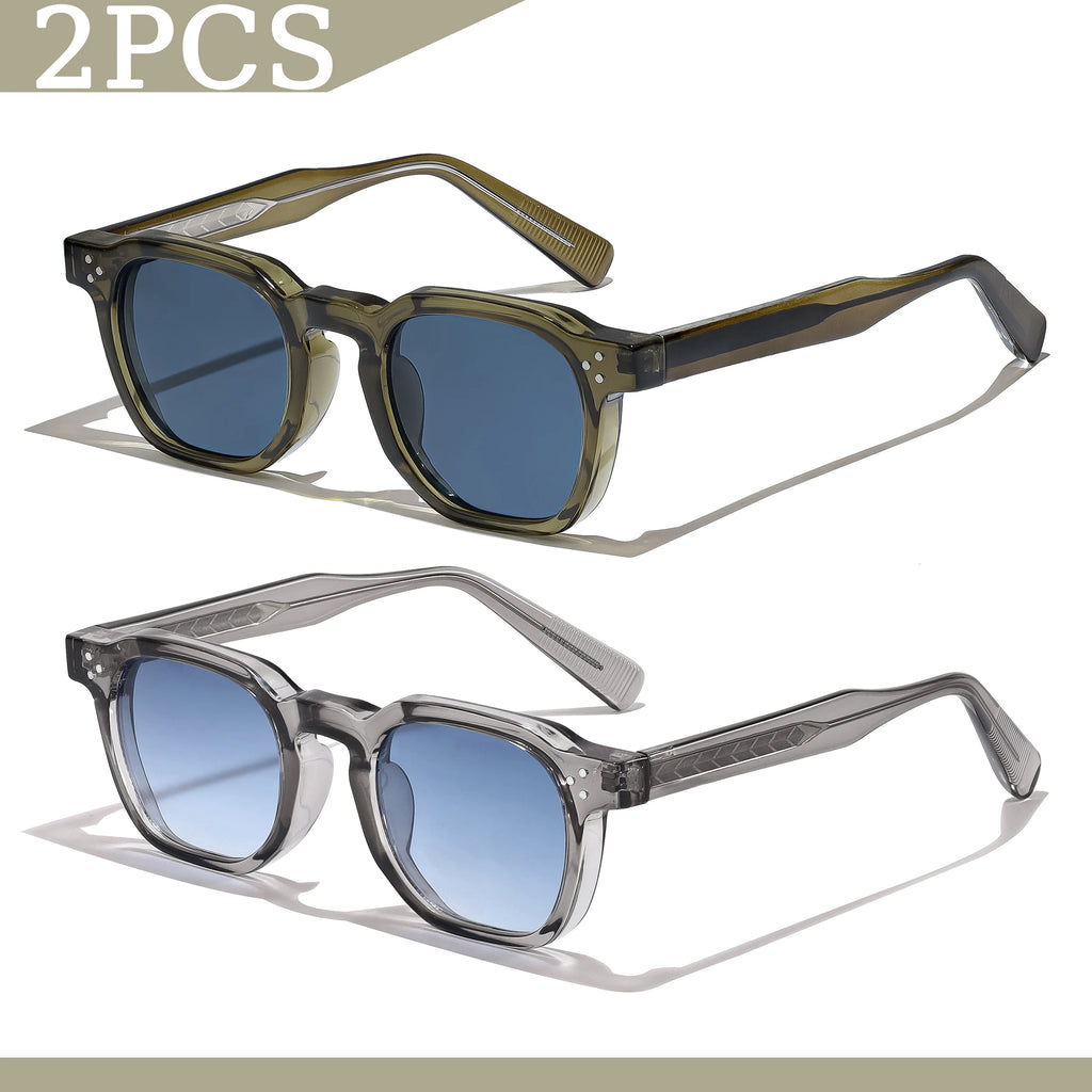 Gafas de sol cuadradas retro UV400 | Estilo punk fashion para hombre y mujer