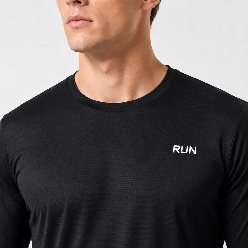 Camiseta de manga larga para hombre con protección UV UPF 50+, ligera, de secado rápido y transpirable; ideal para actividades al aire libre como correr, pescar, hacer senderismo y practicar deporte.